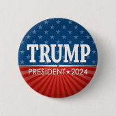 Trump 2024 Behielt Amerika groß - blau rot Button (Vorderseite)