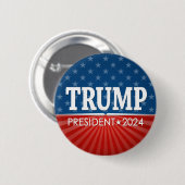 Trump 2024 Behielt Amerika groß - blau rot Button (Vorne & Hinten)