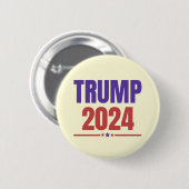 Trump 2024 Behielt Amerika groß - blau rot Button (Vorne & Hinten)