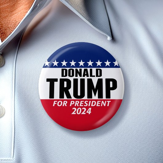 Trump 2024 Behielt Amerika groß - blau rot Button