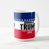 Trump 2024 Behielt Amerika groß - blau rot Kaffeetasse (VorderseiteRechts)