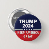 Trump 2024 Behielt Amerika groß Button (Vorne & Hinten)