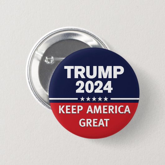 Trump 2024 Behielt Amerika groß Button (Vorne & Hinten)