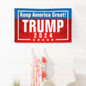 Trump 2024 Behielt Amerika mit großen Sternen Banner (Insitu)