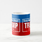 Trump 2024 Behielt Amerika mit großen Sternen Kaffeetasse (Mittel)