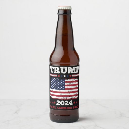 Trump 2024 bierflaschenetikett (Vorderseite)