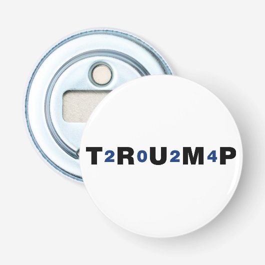 Trump 2024 Blue Flaschenöffner (Vorderseite)