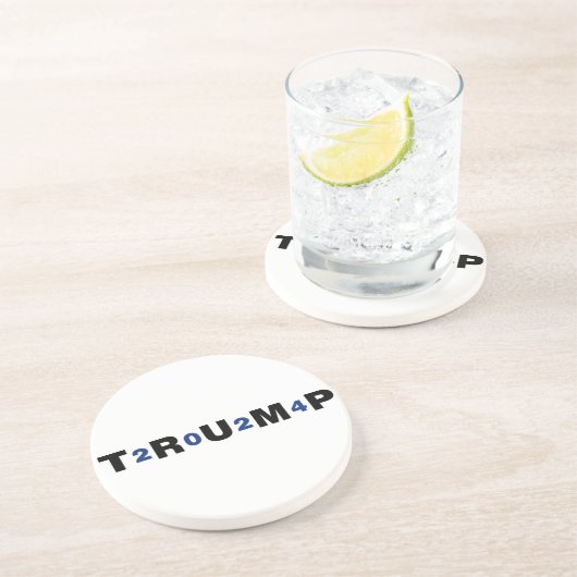 Trump 2024 Blue Getränkeuntersetzer (Seite)