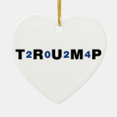 Trump 2024 Blue Keramik Ornament (Vorne)