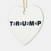 Trump 2024 Blue Keramik Ornament (Links)