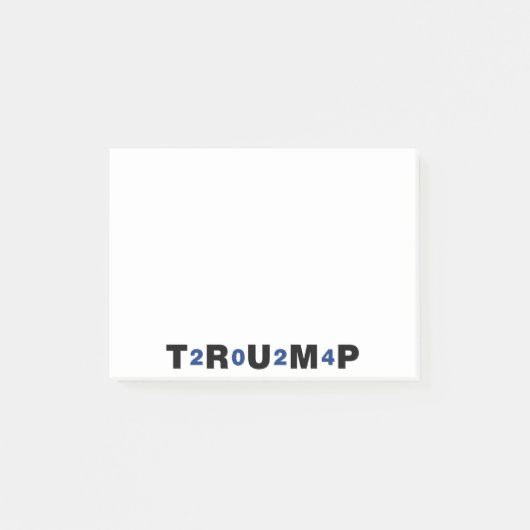 Trump 2024 Blue Post-it Klebezettel (Vorderseite)