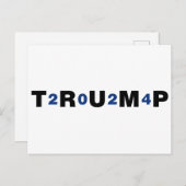 Trump 2024 Blue Postkarte (Vorne/Hinten)