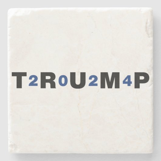 Trump 2024 Blue Steinuntersetzer (Vorderseite)