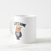 Trump 2024 bringt Amerika zurück auf Daddys Zuhaus Kaffeetasse (Vorderseite Links)
