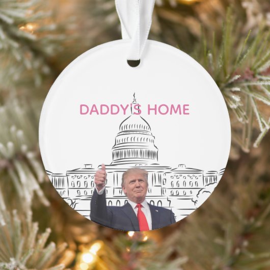 Trump 2024 bringt Amerika zurück auf Daddys Zuhaus Ornament (Baum)