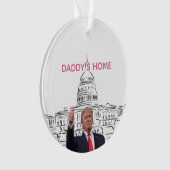 Trump 2024 bringt Amerika zurück auf Daddys Zuhaus Ornament (Vorderseite)