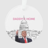 Trump 2024 bringt Amerika zurück auf Daddys Zuhaus Ornament (Vorderseite)