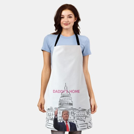 Trump 2024 bringt Amerika zurück auf Daddys Zuhaus Schürze (Getragen)
