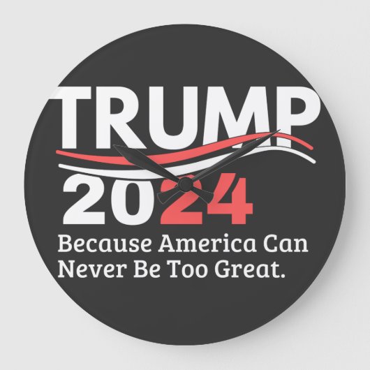 trump 2024 bumper große wanduhr (Vorderseite)