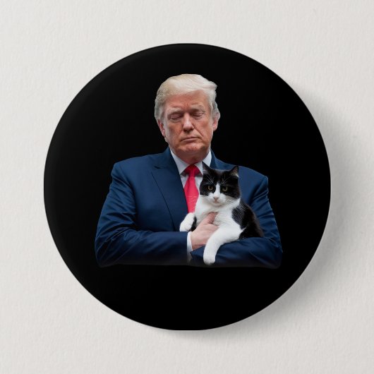 Trump 2024 Cat MAGA Funny Trump Cat Button (Vorderseite)