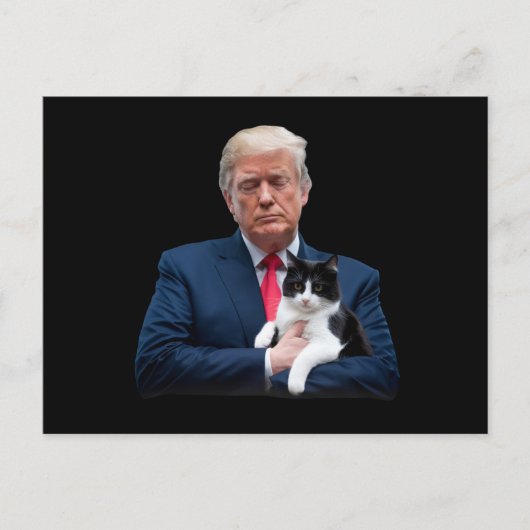 Trump 2024 Cat MAGA Funny Trump Cat Postkarte (Vorderseite)
