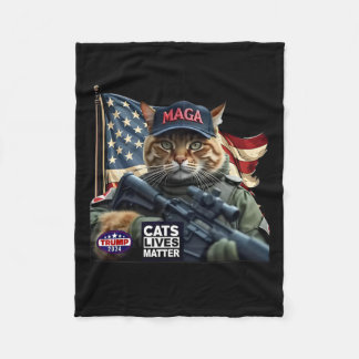 Trump 2024 Cats Lives-Problem Fleecedecke