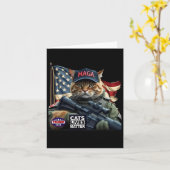 Trump 2024 Cats Lives-Problem Karte (Gelbe Blume)