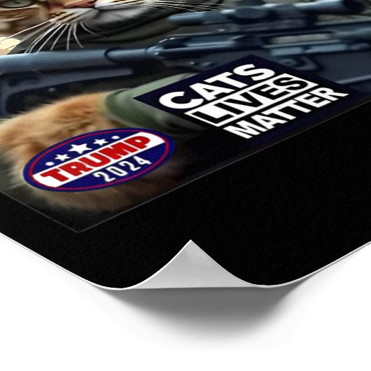Trump 2024 Cats Lives-Problem Poster (Ecke)