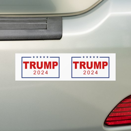 Trump 2024 Classic Rectangle-Logo Autoaufkleber (Auf Auto)
