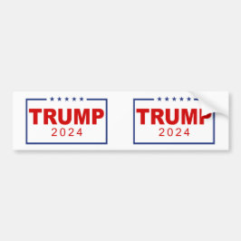 Trump 2024 Classic Rectangle-Logo Autoaufkleber