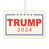 Trump 2024 Classic Rectangle-Logo Autolufterfrischer (Vorderseite)