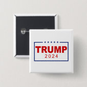 Trump 2024 Classic Rectangle-Logo Button (Vorne & Hinten)