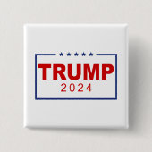 Trump 2024 Classic Rectangle-Logo Button (Vorderseite)