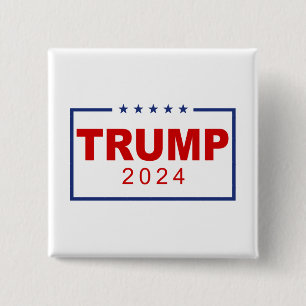 Trump 2024 Classic Rectangle-Logo Button