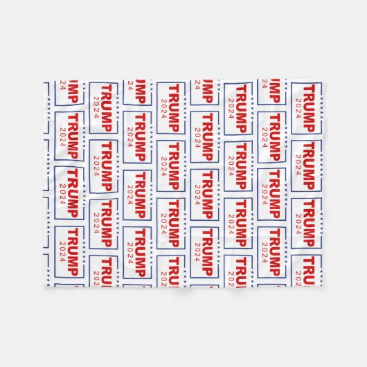 Trump 2024 Classic Rectangle-Logo Fleecedecke (Vorderseite (Horizontal))