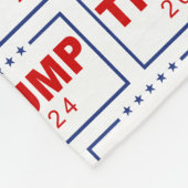 Trump 2024 Classic Rectangle-Logo Fleecedecke (Ecke)