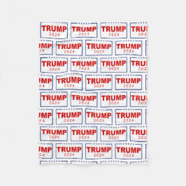 Trump 2024 Classic Rectangle-Logo Fleecedecke