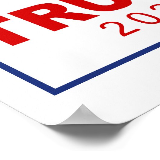 Trump 2024 Classic Rectangle-Logo Poster (Ecke)