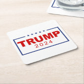 Trump 2024 Classic Rectangle-Logo Rechteckiger Pappuntersetzer (angewinkelt)