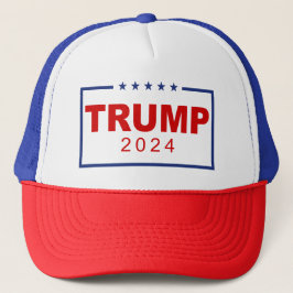 Trump 2024 Classic Rectangle-Logo Truckerkappe
