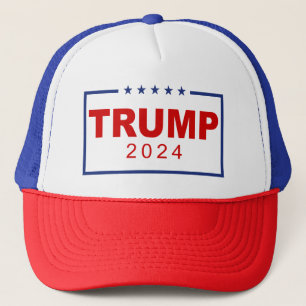 Trump 2024 Classic Rectangle-Logo Truckerkappe