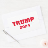 Trump 2024 Colorful Red White Bold Trendy Cool Rechteckiger Aufkleber (Umschlag)