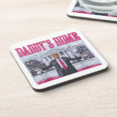 Trump 2024 DADDYs ZUHAUSE Getränkeuntersetzer (Linke Seite)