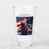 Trump 2024 Das große amerikanische Comeback Glas (Rückseite)