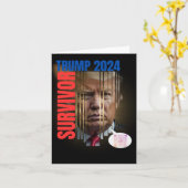 Trump 2024 Der Überlebende Karte (Gelbe Blume)