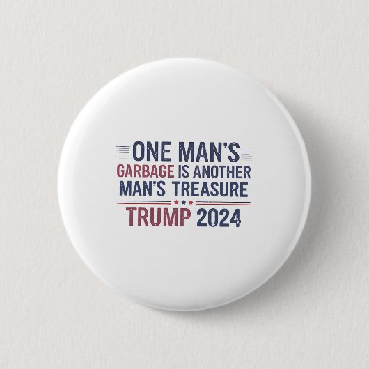 Trump 2024 Die Garge eines Mannes ist ein weiterer Button (Vorderseite)