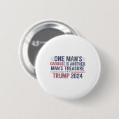 Trump 2024 Die Garge eines Mannes ist ein weiterer Button (Vorne & Hinten)