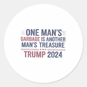 Trump 2024 Die Garge eines Mannes ist ein weiterer Runder Aufkleber