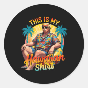 Trump 2024 Dieses hawaiianische Shirt Luau Kostüm Runder Aufkleber