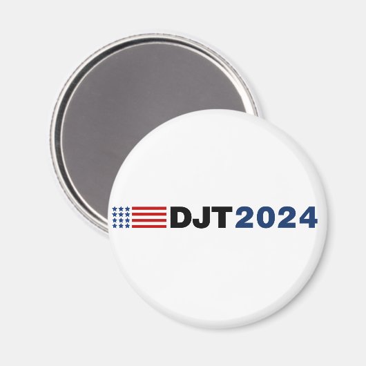 Trump 2024 DJT Magnet (Vorderseite/Rückseite)